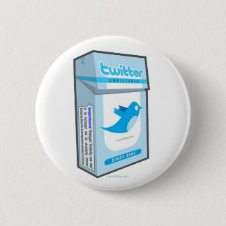 twitter addict pinback button