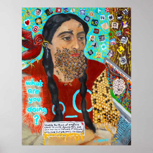 Twitter Bee Beard Print (Front)