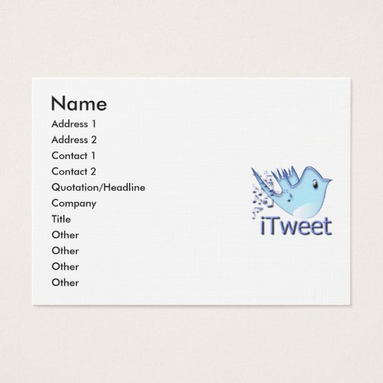 Twitter Bird Follow Me Business Card