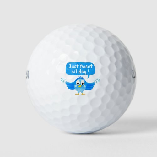 Twitter bird golf balls