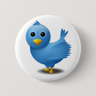 Twitter bird pinback button