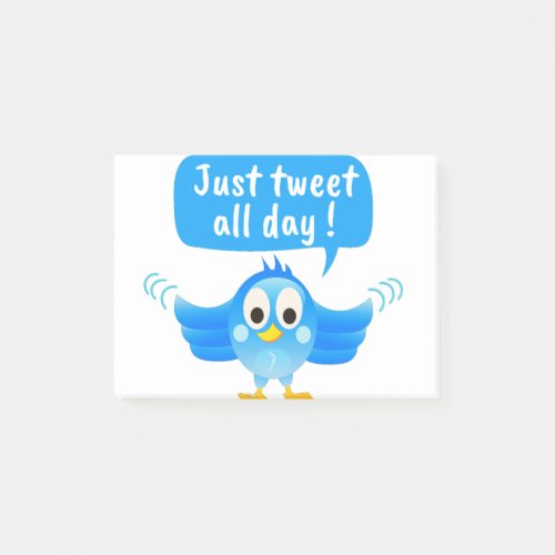 Twitter bird post_it notes