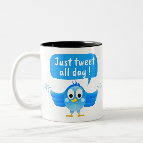 Twitter bird Two_Tone coffee mug