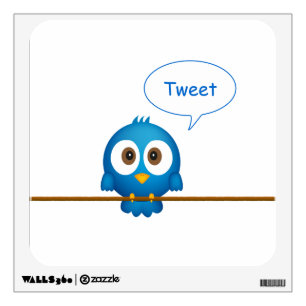 Twitter bird wall decal