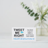 Twitter Business Card (Standing Front)