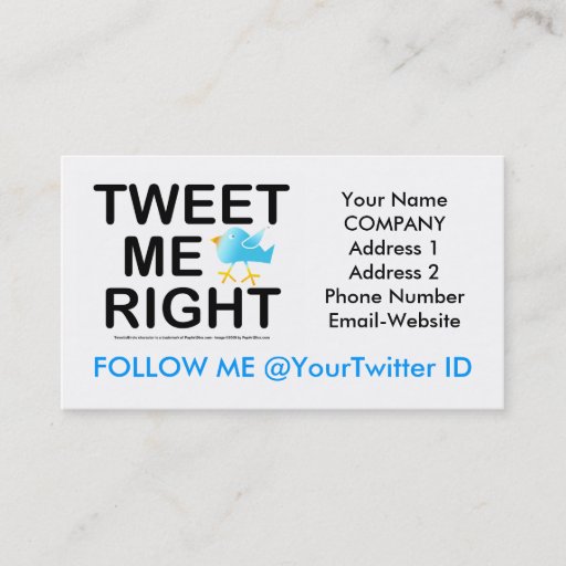 Customizable Twitter Business Card