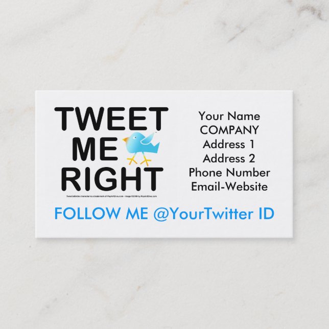 Twitter Business Card (Front)