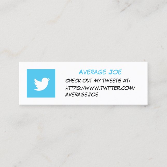 Twitter Business Cards / Call to action (Front)