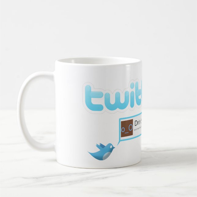 Twitter "Drinking tea" Coffee Mug (Left)