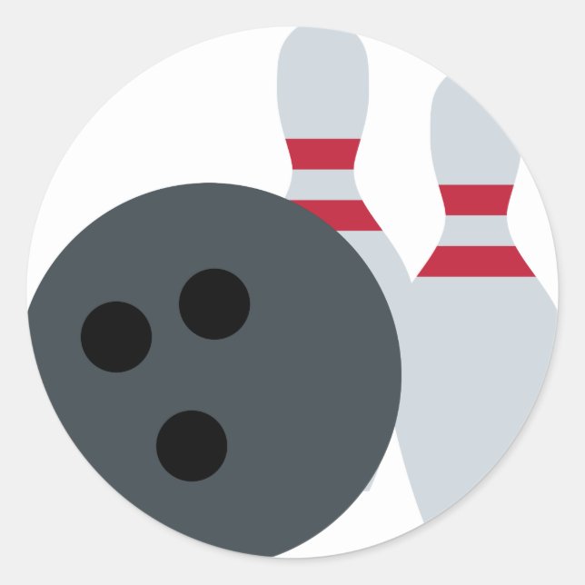 Twitter Emoji - Bowling fans Classic Round Sticker (Front)
