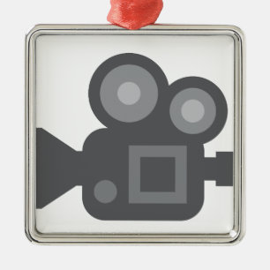 Twitter Emoji - Camera film making Metal Ornament