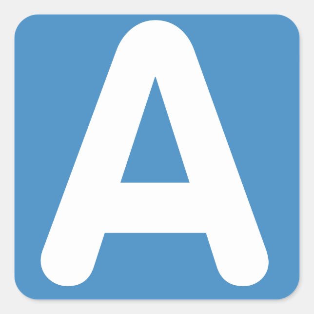 Twitter Emoji - Letter A Square Sticker (Front)