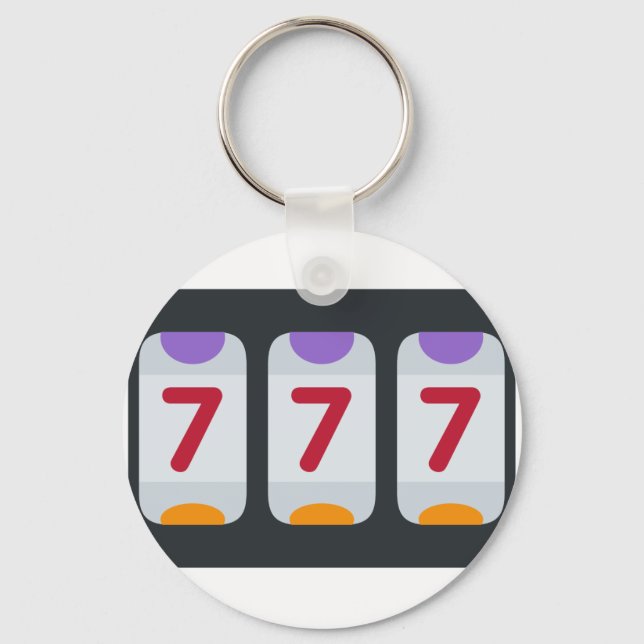 Twitter Emoji - Lucky 7 Keychain (Front)