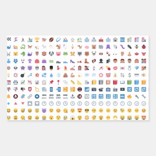 Twitter Emoji (Twemoji) Rectangular Sticker | Zazzle