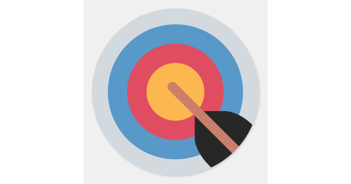 Twitter Emoticon target archery Classic Round Sticker Zazzle