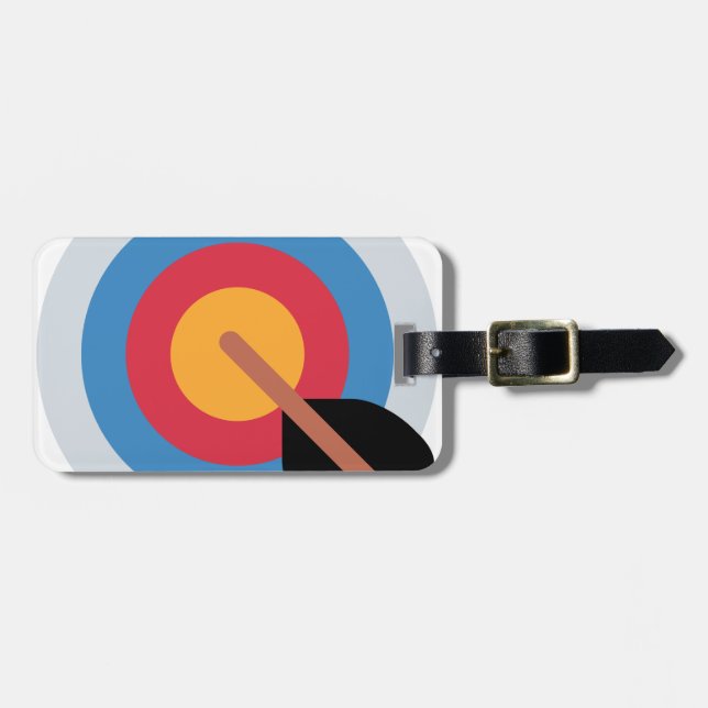 Twitter Emoticon - target archery Luggage Tag (Front Horizontal)