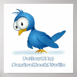 Twitter Follow Me @ Your User Name Poster