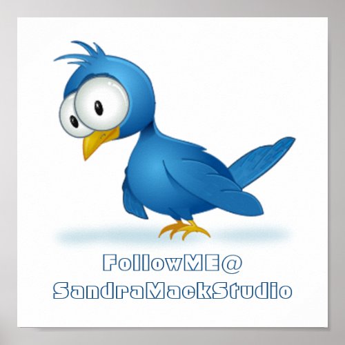 Twitter Follow Me  Your User Name Poster