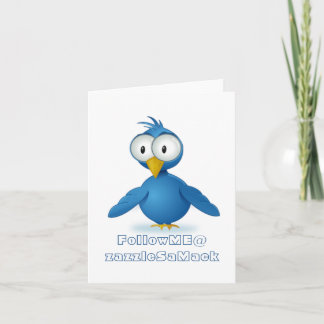 Twitter Follow Me @ Your User Name Thank You Card