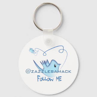 Twitter Gifts With Your User Name Follow Me Birdie Keychain