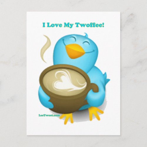 Twitter ID I Love My Twoffee Gifts Apparel Postcard
