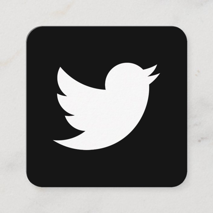 Twitter logo social media black and white promo calling card | Zazzle.com