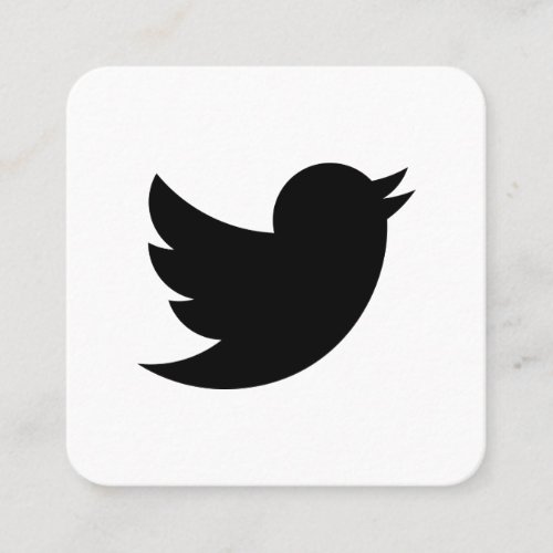 Twitter logo social media black and white promo calling card