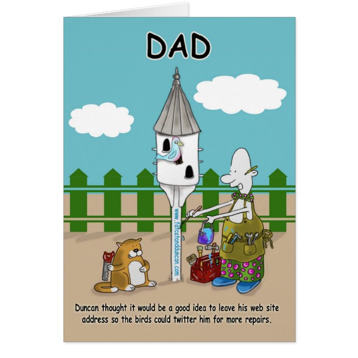 Twitter me funny Dad Birthday card