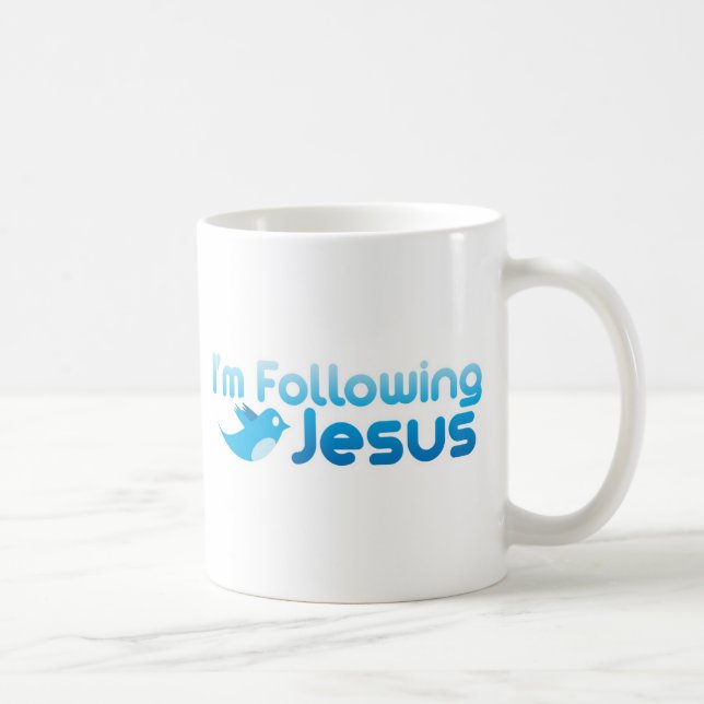 Twitter me I'm Following Jesus Christ Coffee Mug (Right)