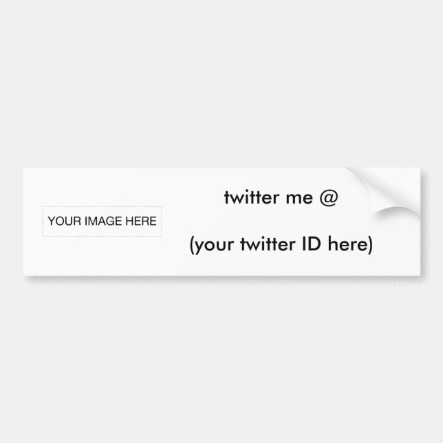 twitter me @ (your twitter ID here) The MUSEUM Bumper Sticker (Front)