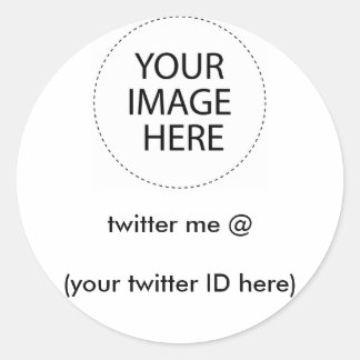 twitter me @ (your twitter ID here) The MUSEUM Classic Round Sticker