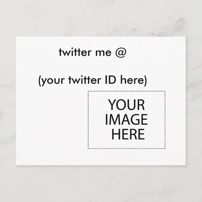 twitter me @ (your twitter ID here) The MUSEUM Postcard (Front)
