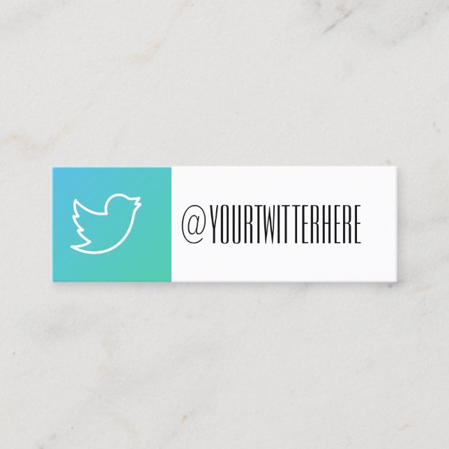 twitter modern social media business card (Front)