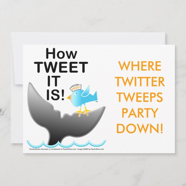 Twitter Party Invitations - How TWEET It Is! (Front)