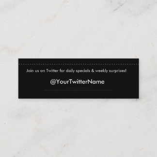 Twitter Specials 1 CUSTOMIZE IT! blk 1sd dashes Mini Business Card
