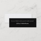 Twitter Specials 1 CUSTOMIZE IT! blk 1sd dashes Mini Business Card (Front/Back)