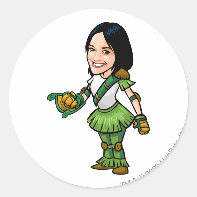 Twitterpate Mystery Island Staff Player Classic Round Sticker (Front)