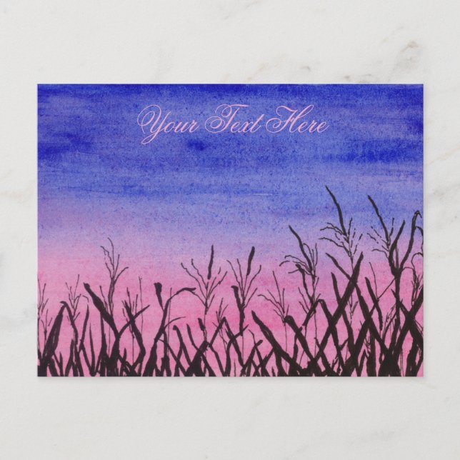 Twlight Cornfield postcard (Front)