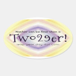 Two 29'er! oval sticker