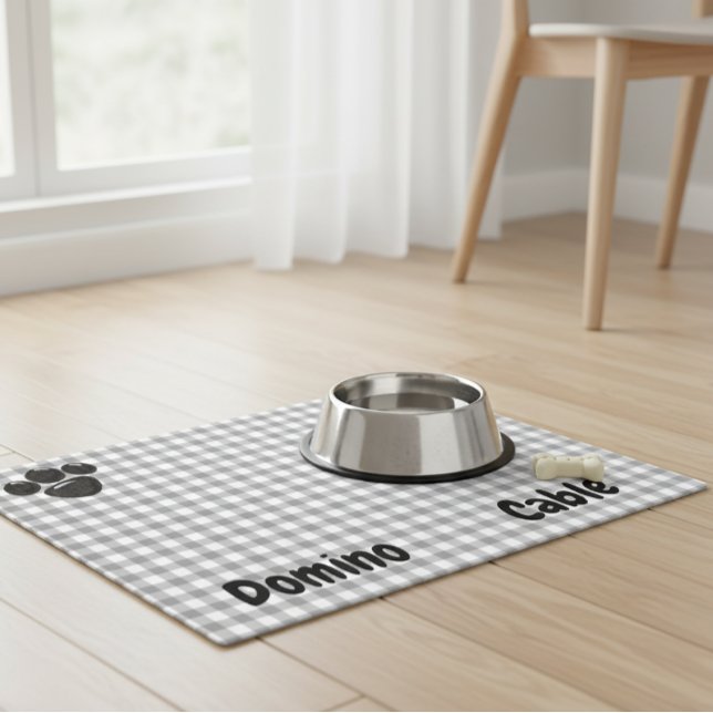 Two 2 Names Multiple Dog Cat Pet Food Mat (Creator Uploaded)