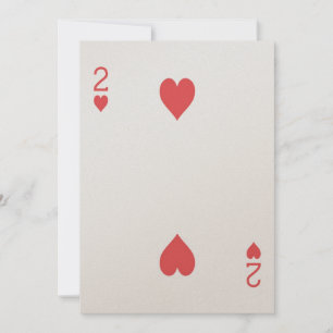 Two 2 of Hearts Playing Card Las Vegas Wedding