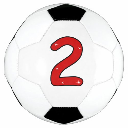two 2 years second 2 year old date number 2  soccer ball