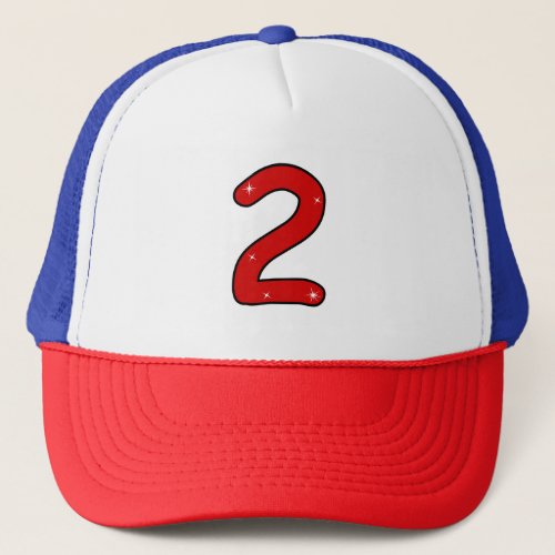 two 2 years second 2 year old date number 2  trucker hat