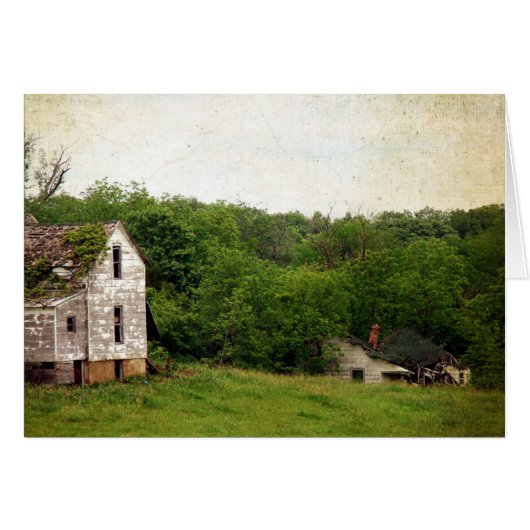 Two Abandoned Rural Missouri Houses Cards (Front Horizontal)