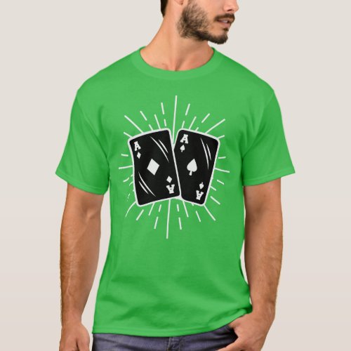 two aces double ace Hold em now Game T_Shirt