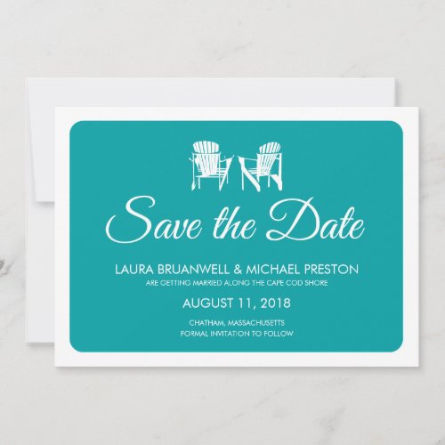 Two Adirondack Chairs Save the Date