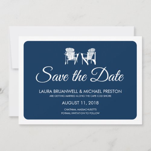 Two Adirondack Chairs Save the Date