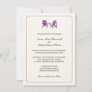 Two Adirondack Chairs Wedding Invitation