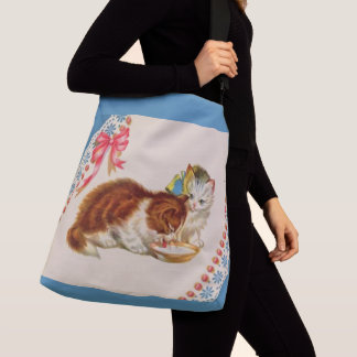 two adorable kittens print crossbody bag