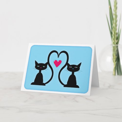 Two Adorable Kitty Holiday Card